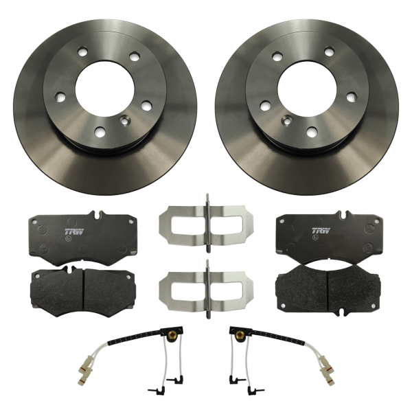 Bremsen Reparatur Set VA komplett Scheiben , Klötze, Montage Set , Verschl. anzeiger