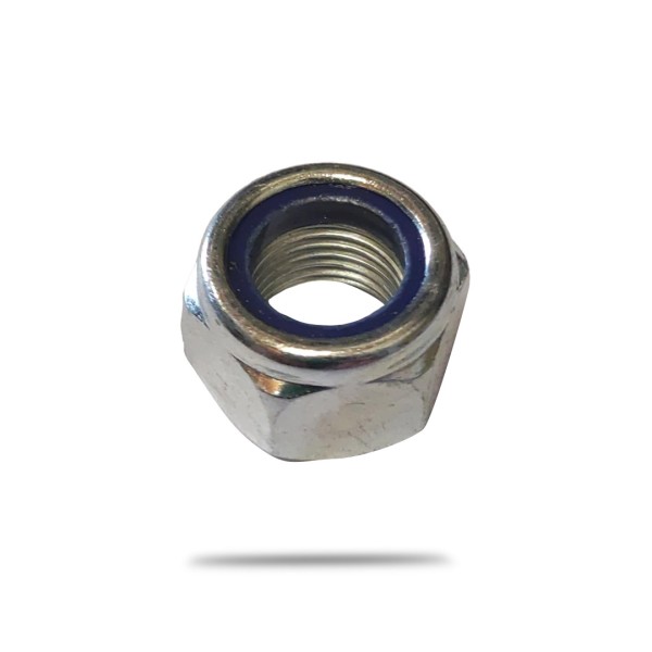 Sechskantmutter M16x1,5 niedrige Form DIN 985, Stahl I8I, verzinkt blau passiviert (A2K)