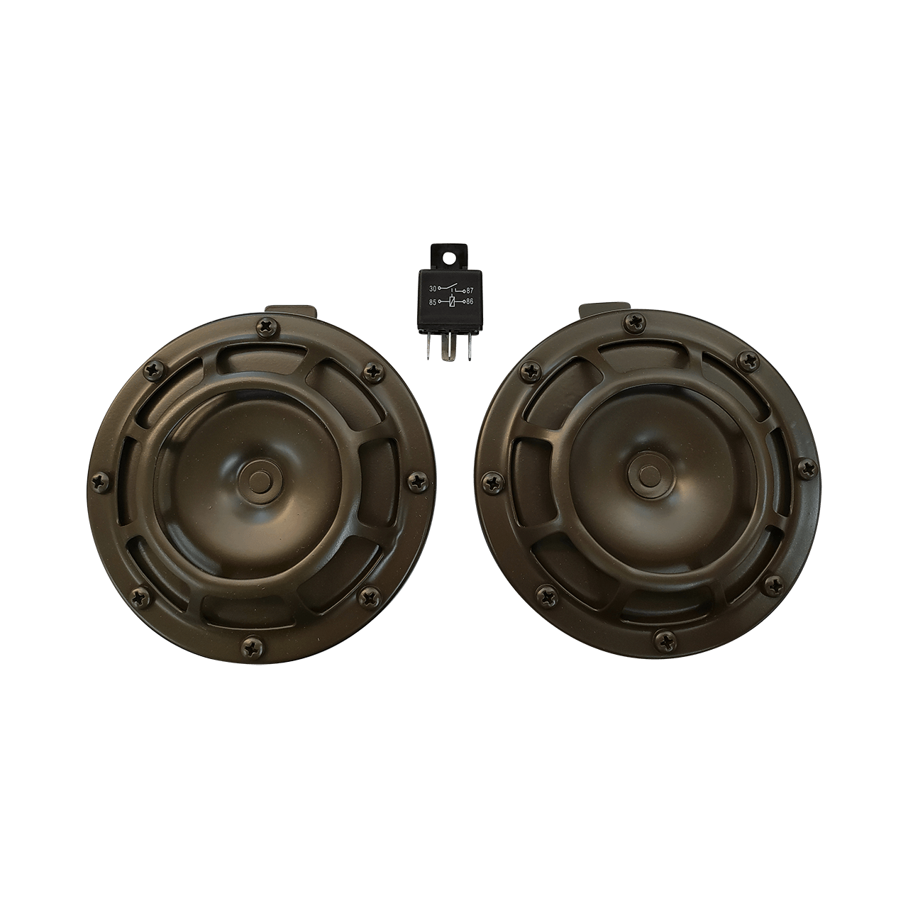 Doppelton Horn Oliv Starkton Hupe 12V 300 Hz + 500 Hz Hella G Klasse  passend für Mercedes W460 W461, Elektrik, Elektrik