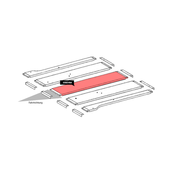 Fahrzeugboden Holzplanke p.f. A4616930170 Mittelteil